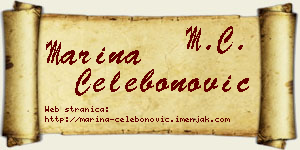 Marina Čelebonović vizit kartica